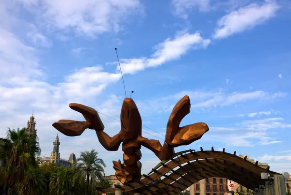 Monumento a la Gamba en Barcelona, España — Foto de Stock
