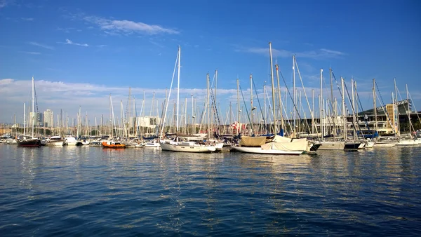 Port Vell en Barcelona, España en Octubre 9, 2015 — Foto de Stock