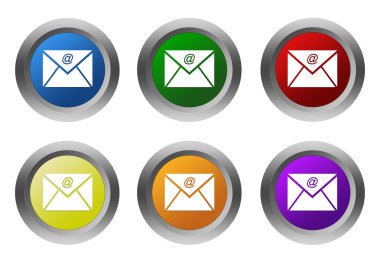 E-posta simgesi olan yuvarlak renkli düğmelerinin ayarla