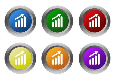 Başarı simgesi olan yuvarlak renkli düğmelerinin ayarla