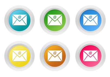 E-posta simgesi olan yuvarlak renkli düğmelerinin ayarla