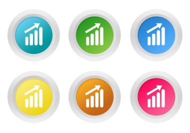 Başarı simgesi olan yuvarlak renkli düğmelerinin ayarla