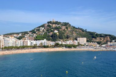 Blanes, Girona, İspanya Beach'de