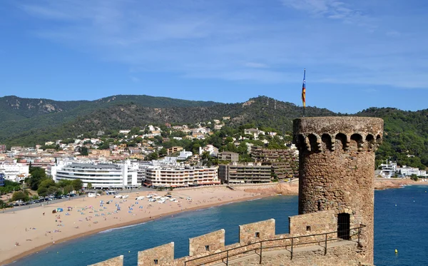 Pláž v Tossa de Mar v Girona, Španělsko — Stock fotografie