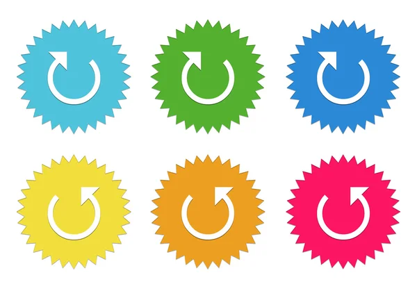 Set of colorful stickers icons with arrow symbol — Stock Photo, Image