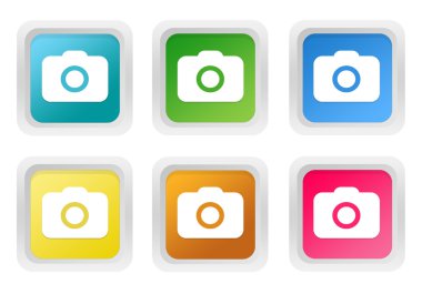 kare renkli butonlar kamera simgesi olan ayarla