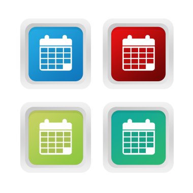 takvim simgesi olan kare renkli düğmelerinin ayarla