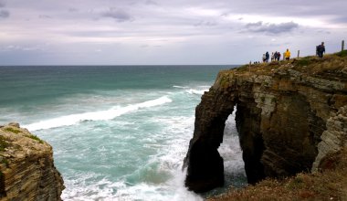 Beach of the Cathedrals in Ribadeo, Galicia clipart