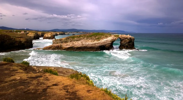 Strand a katedrálisok, Galícia - Spanyolország — Stock Fotó