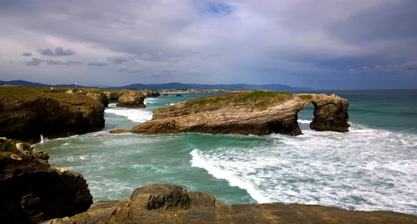 Beach of the Cathedrals in Ribadeo, Galicia - Spain — Stock Photo, Image