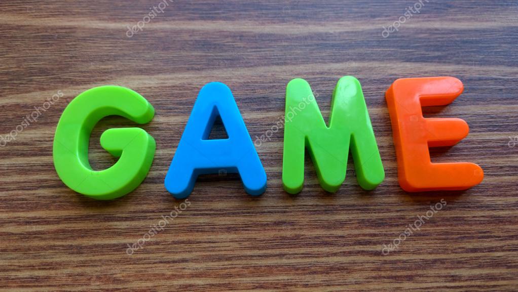 The word Game made with colorful letters — Stock Photo © miff32 96395160