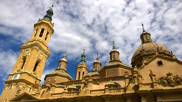 Basilica - Cathedral of Our Lady of Pillar in Zaragoza, Spain — Stock Photo, Image