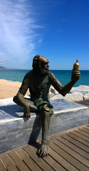 Escultura de macaco em Badalona, Espanha Fotos De Bancos De Imagens