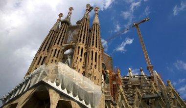 görünümünü sagrada familia için Barselona, İspanya
