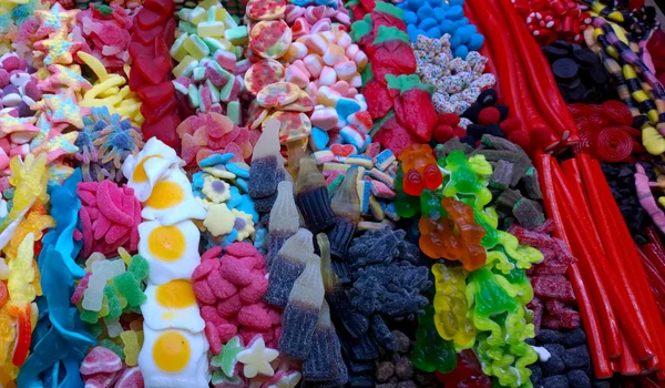 Assortment of colorful candies — Stock Photo, Image