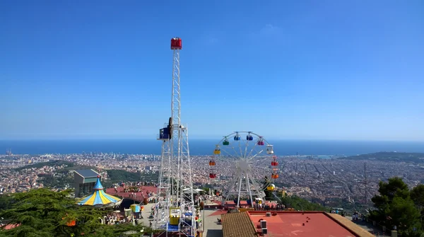 Парк развлечений Tibidabo в Барселоне, Испания — стоковое фото