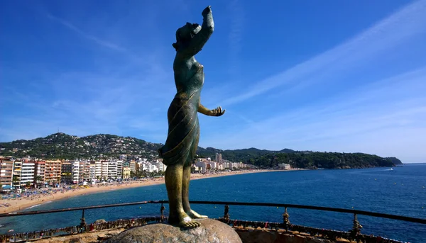 Plaj lloret de mar, İspanya — Stok fotoğraf