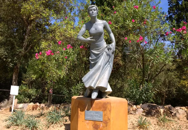 Skulptur in lloret de mar, spanien — Stockfoto