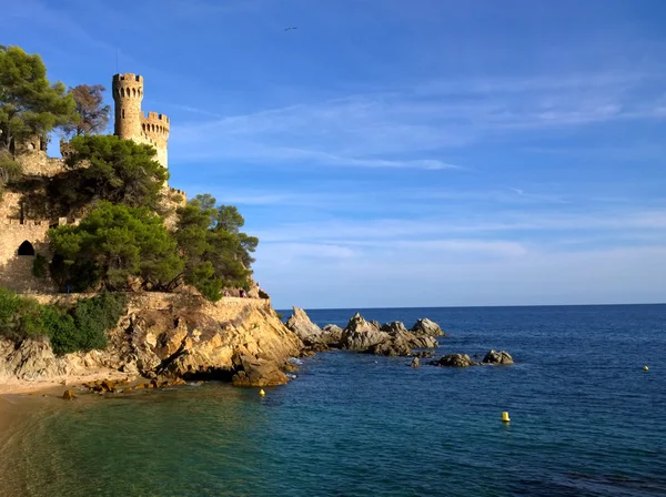 Castelo em Lloret de Mar, Girona, Espanha — Fotografia de Stock