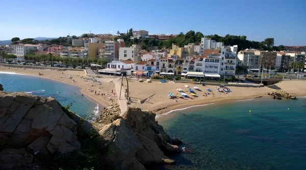 Kilátás nyílik a strand, Blanes, Spanyolország — Stock Fotó