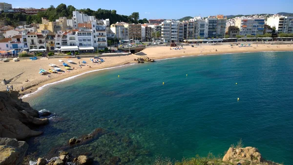 Landschaft des Strandes von Blanes, Girona, Spanien — Stockfoto