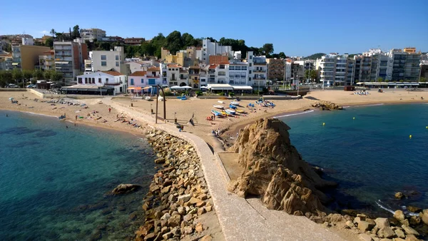 Vue sur la plage de Blanes, Gérone, Espagne — Photo