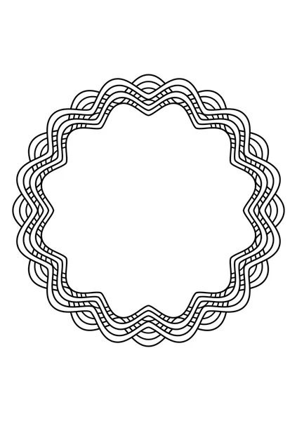 Diseño abstracto circular en blanco y negro con objetos curvos — Foto de Stock