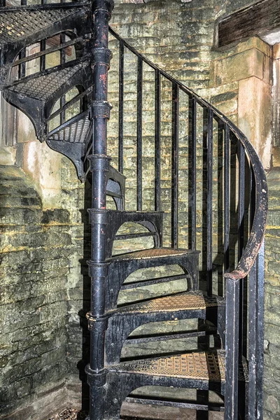 Old metal spiral staircase — Stock Photo, Image