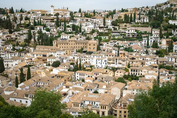 Detailed Landscape Photo Albacin District Granada Old Town Andalusia Spain — стокове фото