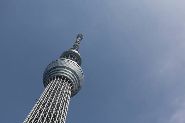 View of Tokyo Skytree with blue sky in Tokyo,Japan.