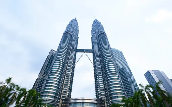 Vista Das Torres Gêmeas Petronas Kuala Lumpur Malásia — Fotografia de Stock