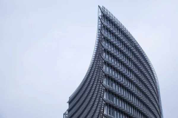 Pohled Kancelářský Komplex Před Burj Khalifa Dubaji Sae — Stock fotografie