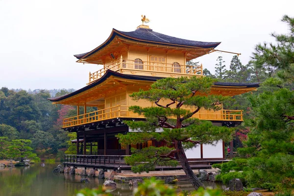 Hösten Vid Världsarvstemplet Kinkakuji Kyoto Japan — Stockfoto