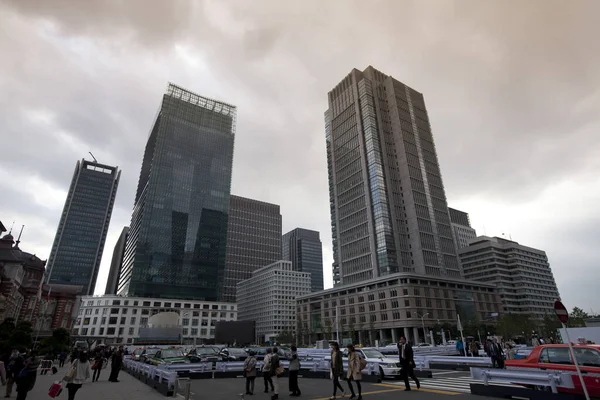 Vista Plaza Estación Tokio Con Edificios Oficinas Locales Visitantes Tokio —  Fotos de Stock