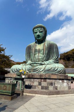 Büyük Buda (Daibutsu) Ktoku-in, Kamakura, Kanagawa Bölgesi, Japonya.