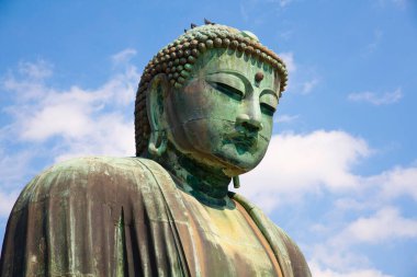 Büyük Buda (Daibutsu) Ktoku-in, Kamakura, Kanagawa Bölgesi, Japonya.