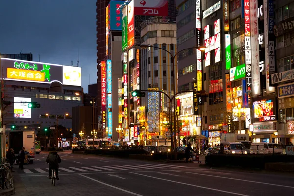 Vie Rue Shinjuku Nuit Tokyo Metropolis Japon — Photo