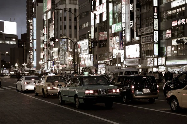 Vie Rue Shinjuku Nuit Tokyo Metropolis Japon — Photo