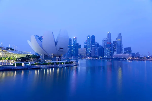 Vackra Artscience Museum Natten Marina Bay Sands Singapore — Stockfoto