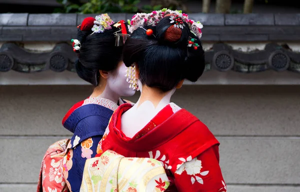 Aprendiz Geisha Maiko Con Paraguas Kyoto Japón — Foto de Stock