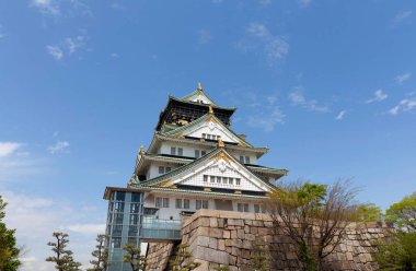 Osaka kalesi, Japonya, Osaka 'daki antik Japon kalesi. UNESCO dünya mirası sahası. 