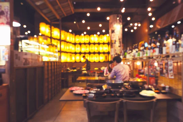 Fondo Desenfoque Restaurante Sushi Cocina Tradicional Japonesa Pequeña Empresa Tokio —  Fotos de Stock