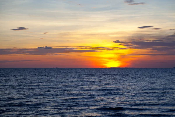 夏天的风景 日落的海洋自然 夏季海景 — 图库照片