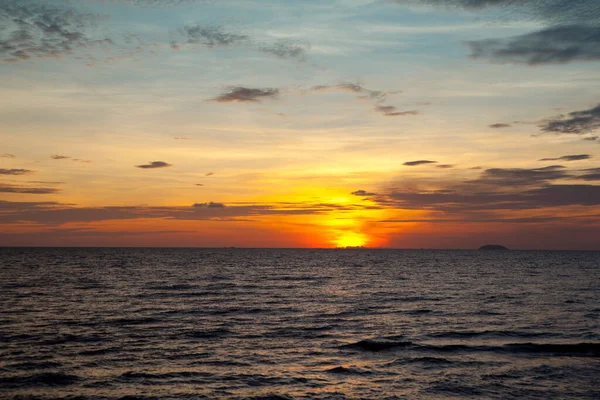 Літній Пейзаж Морська Природа Заходу Сонця Літня Морська Пейзажна Сцена — стокове фото