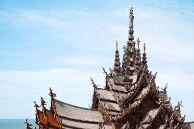 Pattaya, Chonburi, Tayland 'daki Doğruluk Tapınağı