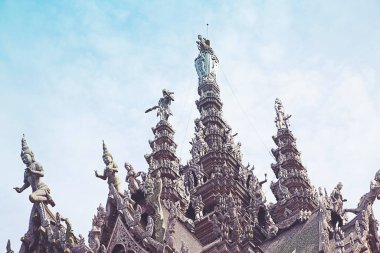 Pattaya, Chonburi, Tayland 'daki Doğruluk Tapınağı