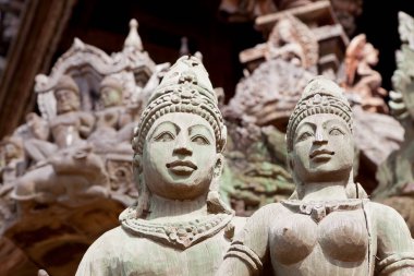 Pattaya, Chonburi, Tayland 'daki Doğruluk Tapınağı