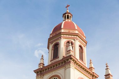 Bangkok, Tayland 'daki Santa Cruz kilisesinde İsa Kilisesi mimarisi..