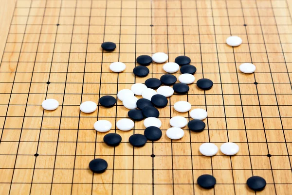 Board Game Go of Japanese, Chinese, Asian traditional strategy game.