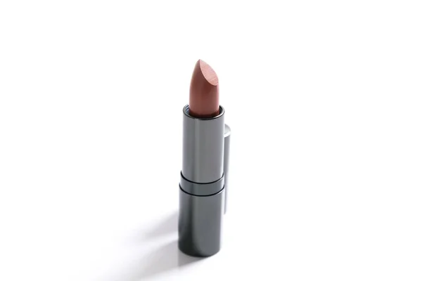 Open Red Lipstick Black Tube Isolated White Background — Stock Photo, Image